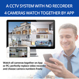 Yanivision Wireless Security Camera System 1080P  Wifi SD Card Outdoor 4CH Audio